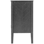 Adjustable Shelf Storage Sideboard with 3 Retro Metal Handles and 4 Pinewood Legs