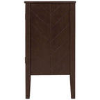 Adjustable Shelf Storage Sideboard with 3 Retro Metal Handles and 4 Pinewood Legs