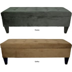 MJL Furniture Brooke 10 banc de rangement long capitonné ENNIS avec ottoman