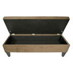 MJL Furniture Brooke 10 banc de rangement long capitonné ENNIS avec ottoman