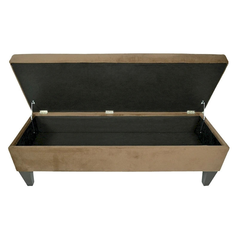MJL Furniture Brooke 10 banc de rangement long capitonné ENNIS avec ottoman