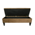 MJL Furniture Brooke 10 banc de rangement long capitonné ENNIS avec ottoman