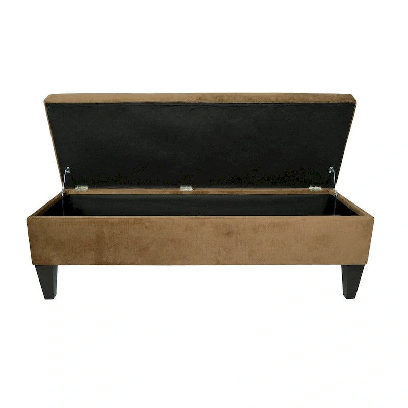 MJL Furniture Brooke 10 banc de rangement long capitonné ENNIS avec ottoman
