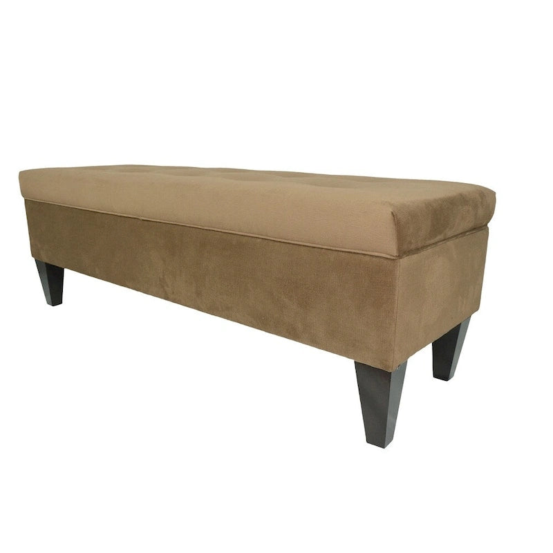 MJL Furniture Brooke 10 banc de rangement long capitonné ENNIS avec ottoman
