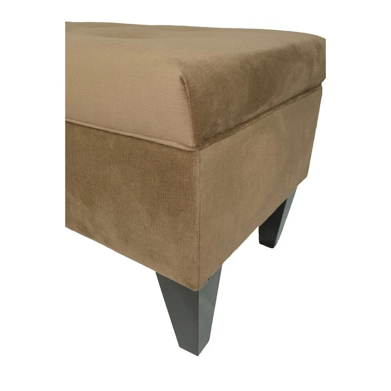 MJL Furniture Brooke 10 banc de rangement long capitonné ENNIS avec ottoman