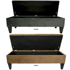 MJL Furniture Brooke 10 banc de rangement long capitonné ENNIS avec ottoman