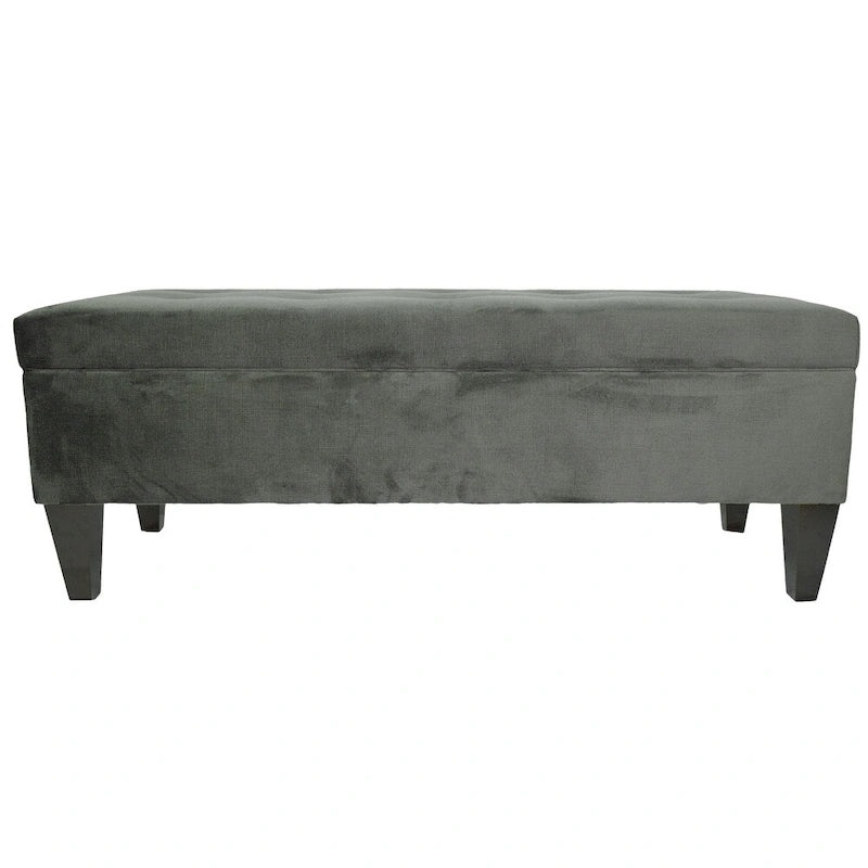 MJL Furniture Brooke 10 banc de rangement long capitonné ENNIS avec ottoman