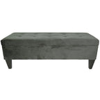 MJL Furniture Brooke 10 banc de rangement long capitonné ENNIS avec ottoman