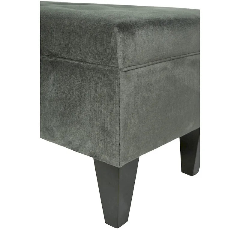 MJL Furniture Brooke 10 banc de rangement long capitonné ENNIS avec ottoman