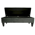 MJL Furniture Brooke 10 banc de rangement long capitonné ENNIS avec ottoman