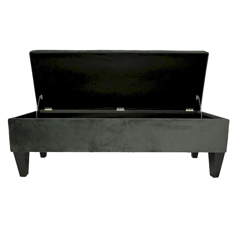 MJL Furniture Brooke 10 banc de rangement long capitonné ENNIS avec ottoman
