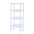 Étagère de rangement autoportante à 3 niveaux avec plateaux en maille et cadre métallique – 17.32L x 9.06P x 43.9H