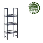 Étagère de rangement autoportante à 3 niveaux avec plateaux en maille et cadre métallique – 17.32L x 9.06P x 43.9H