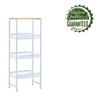 Étagère de rangement autoportante à 3 niveaux avec plateaux en maille et cadre métallique – 17.32L x 9.06P x 43.9H