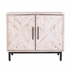 Modern Farmhouse Rustic Natural Accent Storage Cabinet