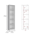 67" Wide 5-Shelf Bookcase Set of 3 – Modern Matt Gray & White, 71H x 11.7D