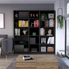 67" Wide 5-Shelf Bookcase Set of 3 – Modern Matt Gray & White, 71H x 11.7D
