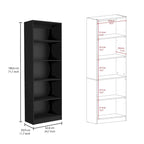 67" Wide 5-Shelf Bookcase Set of 3 – Modern Matt Gray & White, 71H x 11.7D