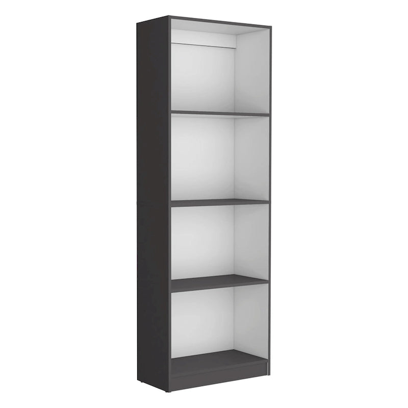 Ensemble de 3 bibliothèques à 4 étagères de 152 cm de large – Bois stratifié, 180 cm H x 30 cm P, Options multicolores