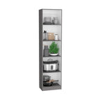 Ensemble de 3 bibliothèques à 4 étagères de 152 cm de large – Bois stratifié, 180 cm H x 30 cm P, Options multicolores