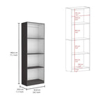 Ensemble de 3 bibliothèques à 4 étagères de 152 cm de large – Bois stratifié, 180 cm H x 30 cm P, Options multicolores