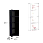 Ensemble de 3 bibliothèques à 4 étagères de 152 cm de large – Bois stratifié, 180 cm H x 30 cm P, Options multicolores