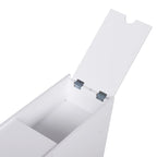 Meuble de rangement de salle de bain étroit blanc avec tiroirs coulissants et porte-papier toilette – 17,1 cm L x 58,4 cm H