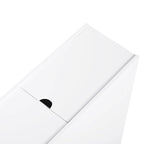 Meuble de rangement de salle de bain étroit blanc avec tiroirs coulissants et porte-papier toilette – 17,1 cm L x 58,4 cm H