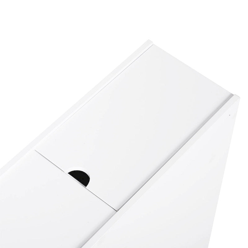 Meuble de rangement de salle de bain étroit blanc avec tiroirs coulissants et porte-papier toilette – 17,1 cm L x 58,4 cm H