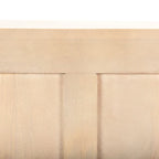 Light Brown Solid Wood Sideboard with Engraved Arched Doors – 72L x 15W x 30H, Gray Wash