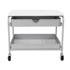 Chariot de rangement et d'imprimante sous bureau avec paniers coulissants – Cadre en acier, 4 roulettes, capacité de 22,7 kg