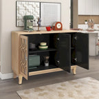 Buffet avec portes vitrées, Buffet 3 portes avec miroir