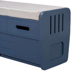 Banc de rangement rustique avec tiroirs et rangement dissimulé