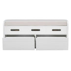 Banc de rangement rustique avec tiroirs et rangement dissimulé
