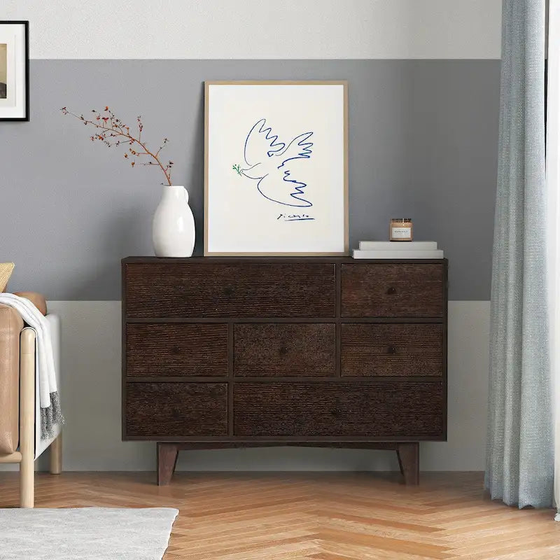 Buffet en bois massif avec tiroirs peints par pulvérisation, meuble de rangement de vaisselle/buffet/console/casier de rangement