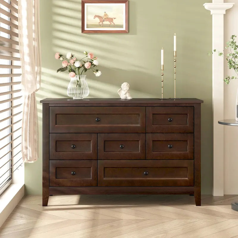 Buffet en bois massif avec tiroirs peints par pulvérisation, meuble de rangement de vaisselle/buffet/console/casier de rangement