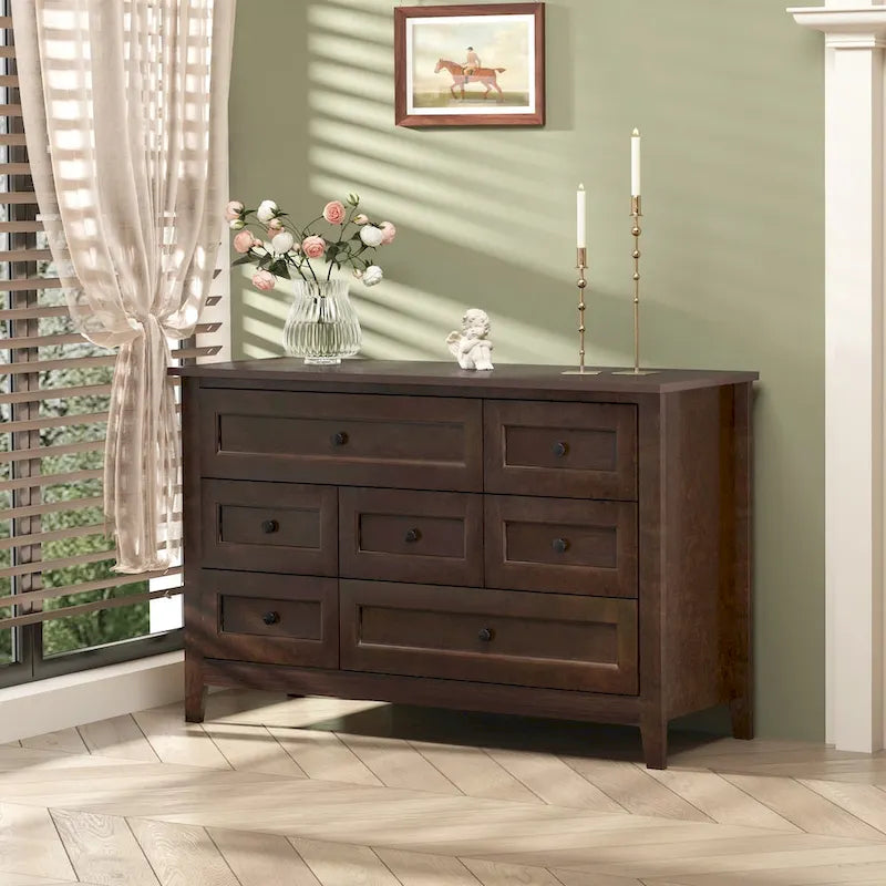 Buffet en bois massif avec tiroirs peints par pulvérisation, meuble de rangement de vaisselle/buffet/console/casier de rangement