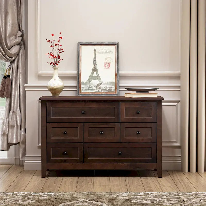 Buffet en bois massif avec tiroirs peints par pulvérisation, meuble de rangement de vaisselle/buffet/console/casier de rangement