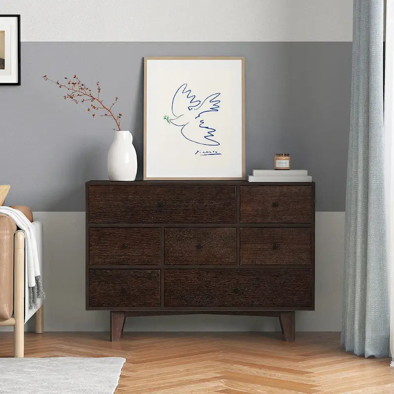 Buffet en bois massif avec tiroirs peints par pulvérisation, meuble de rangement de vaisselle/buffet/console/casier de rangement