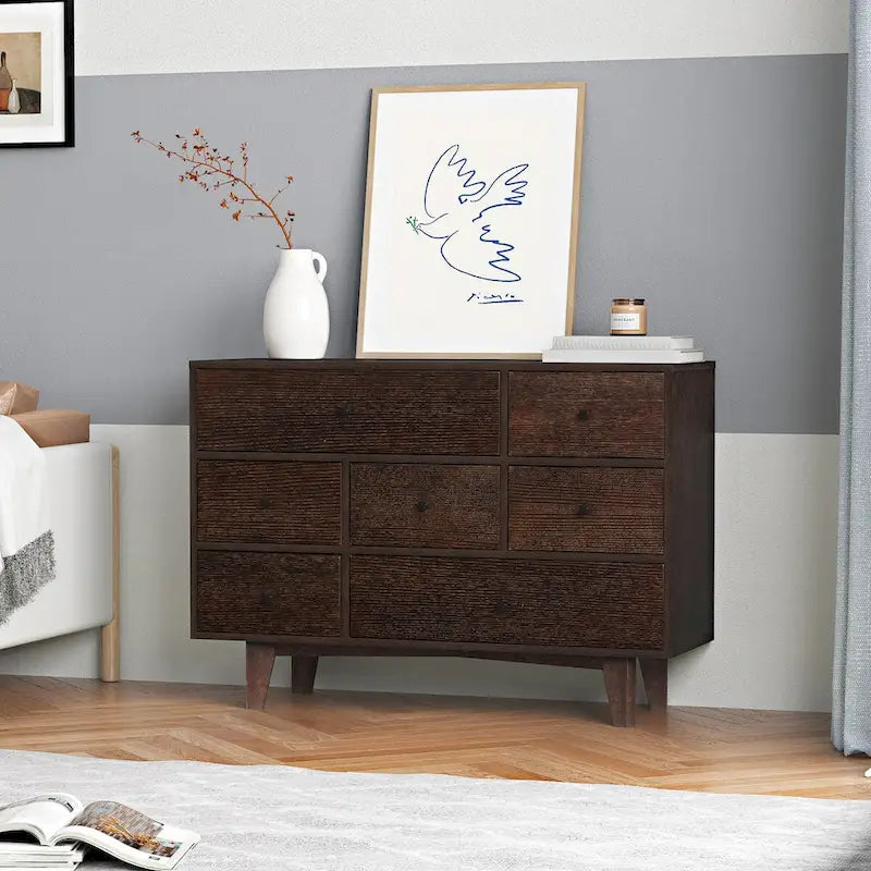 Buffet en bois massif avec tiroirs peints par pulvérisation, meuble de rangement de vaisselle/buffet/console/casier de rangement