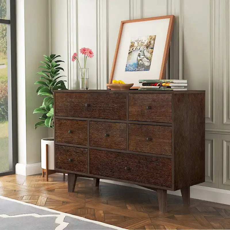 Buffet en bois massif avec tiroirs peints par pulvérisation, meuble de rangement de vaisselle/buffet/console/casier de rangement