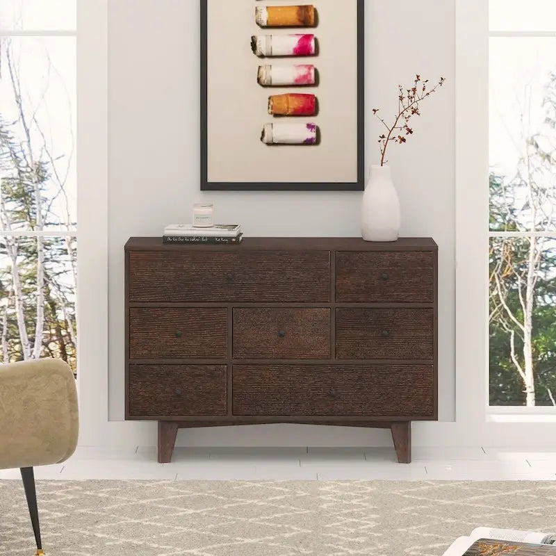 Buffet en bois massif avec tiroirs peints par pulvérisation, meuble de rangement de vaisselle/buffet/console/casier de rangement