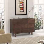 Buffet en bois massif avec tiroirs peints par pulvérisation, meuble de rangement de vaisselle/buffet/console/casier de rangement