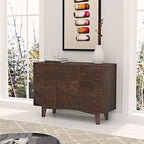 Buffet en bois massif avec tiroirs peints par pulvérisation, meuble de rangement de vaisselle/buffet/console/casier de rangement