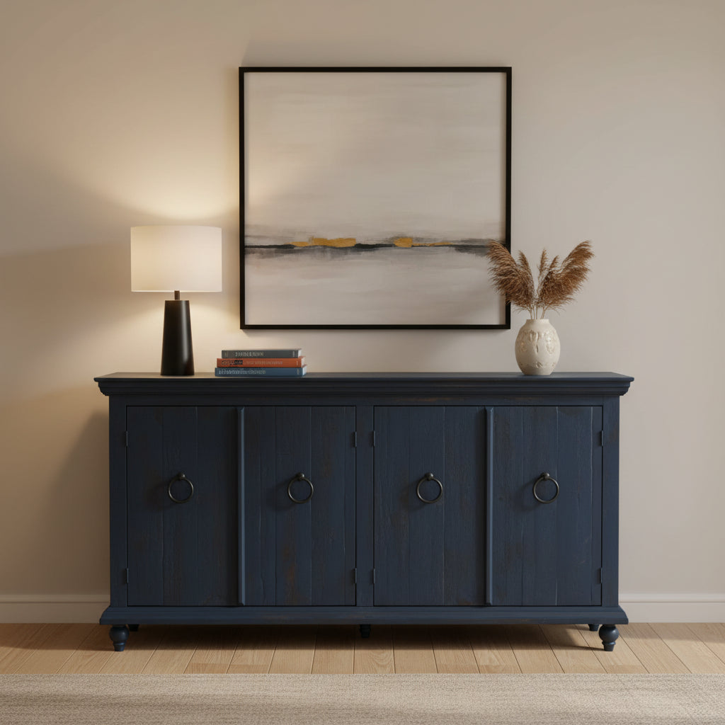 Macao 4 Door Sideboard - Blue - 73