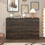Bahut de bar à 6 tiroirs – Surface résistante aux rayures, 120 cm (L) x 77 cm (H), capacité de 50 kg