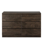 Bahut de bar à 6 tiroirs – Surface résistante aux rayures, 120 cm (L) x 77 cm (H), capacité de 50 kg