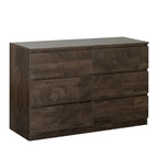 Bahut de bar à 6 tiroirs – Surface résistante aux rayures, 120 cm (L) x 77 cm (H), capacité de 50 kg