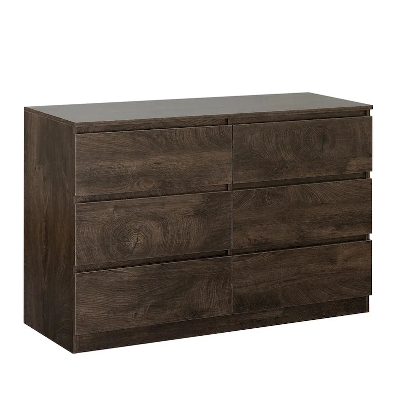 Bahut de bar à 6 tiroirs – Surface résistante aux rayures, 120 cm (L) x 77 cm (H), capacité de 50 kg