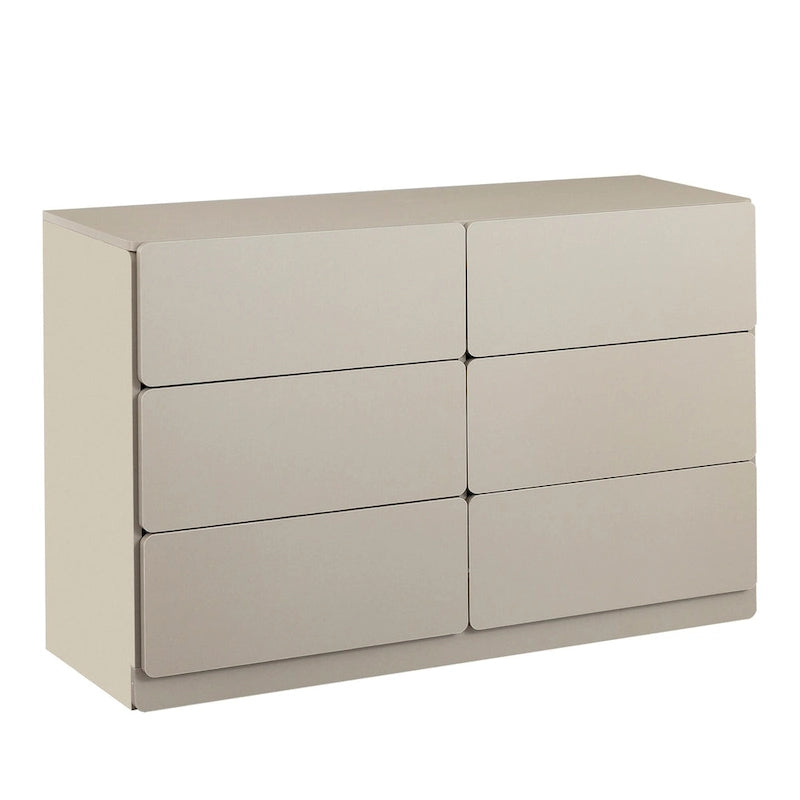 Bahut de bar à 6 tiroirs – Surface résistante aux rayures, 120 cm (L) x 77 cm (H), capacité de 50 kg